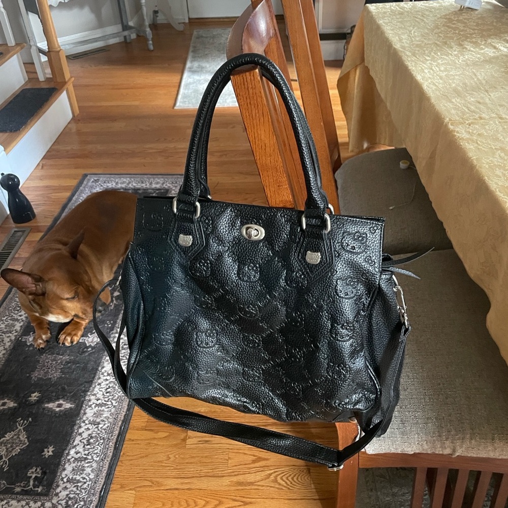 Chic Black Embossed LOUNGEFLY HELLO KITTY 🐱 bag